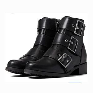 Blondo Volt Triple Buckle Combat Boots In Black Size 10